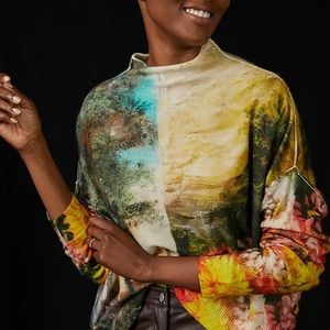 The Alani Cashmere Sweater by Swarm for Pilcro Anthropologie in Novelty Medium